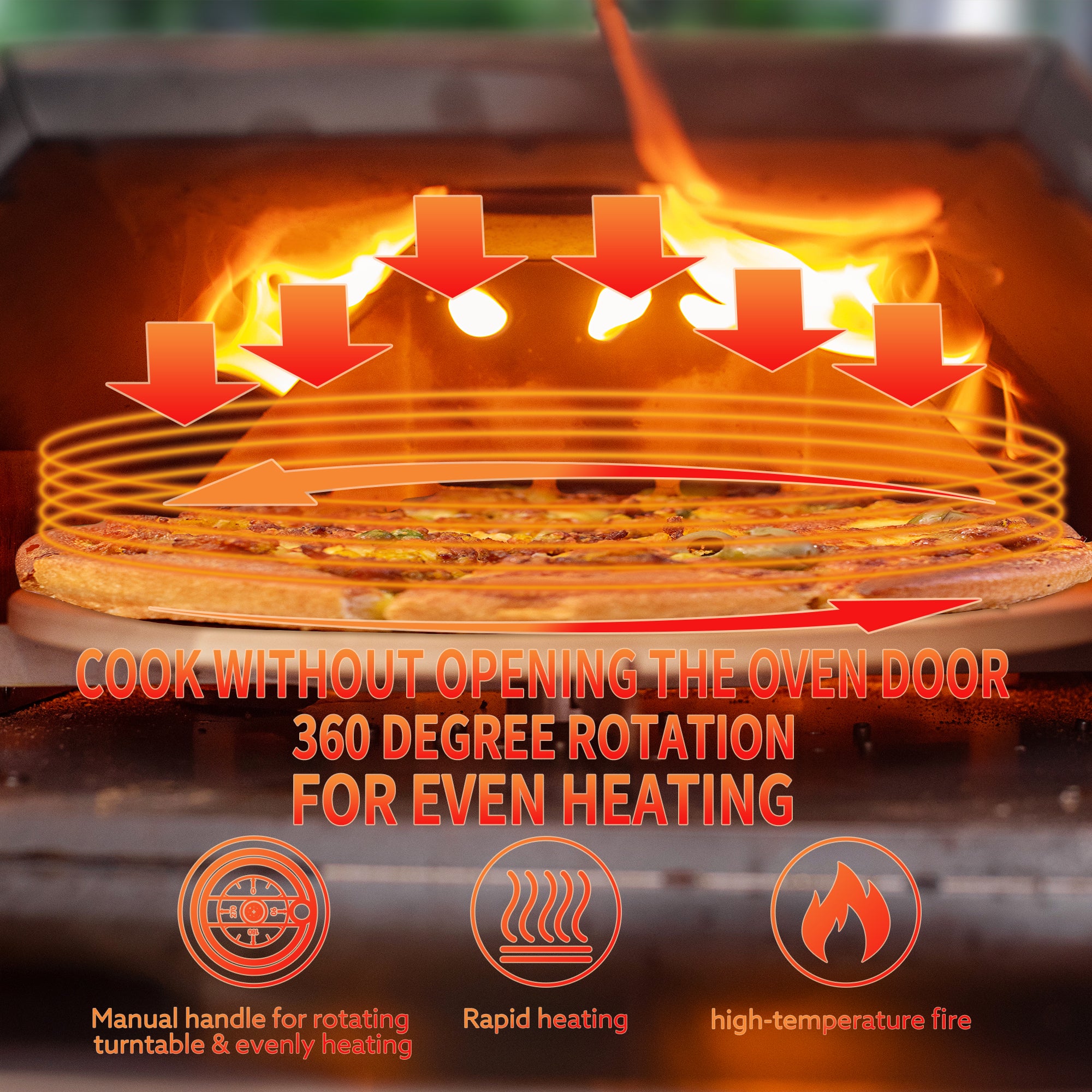 Semi-Automatic Silver 12 Outdoor Pizza Oven Portable Wood Fired Pizza Oven