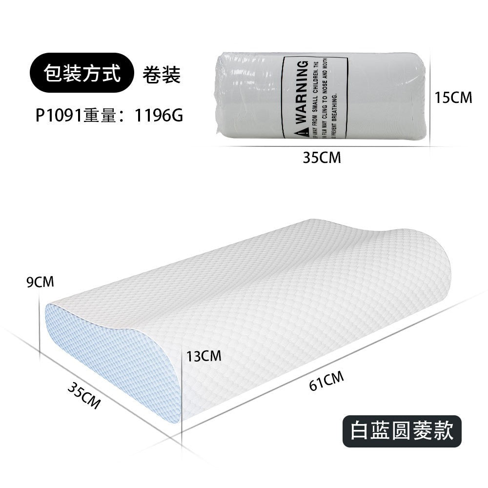 Ergonomic Contour Design Memory Foam Firm Ventilated Gel Foam Pillow for Side Sleepers
