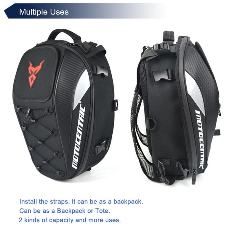 Waterproof Motorcycle Tail Bag Multi-functional Durable Rear Motorcycle Seat Bag High Capacity Rider Backpack 11-MC-0102 Latest