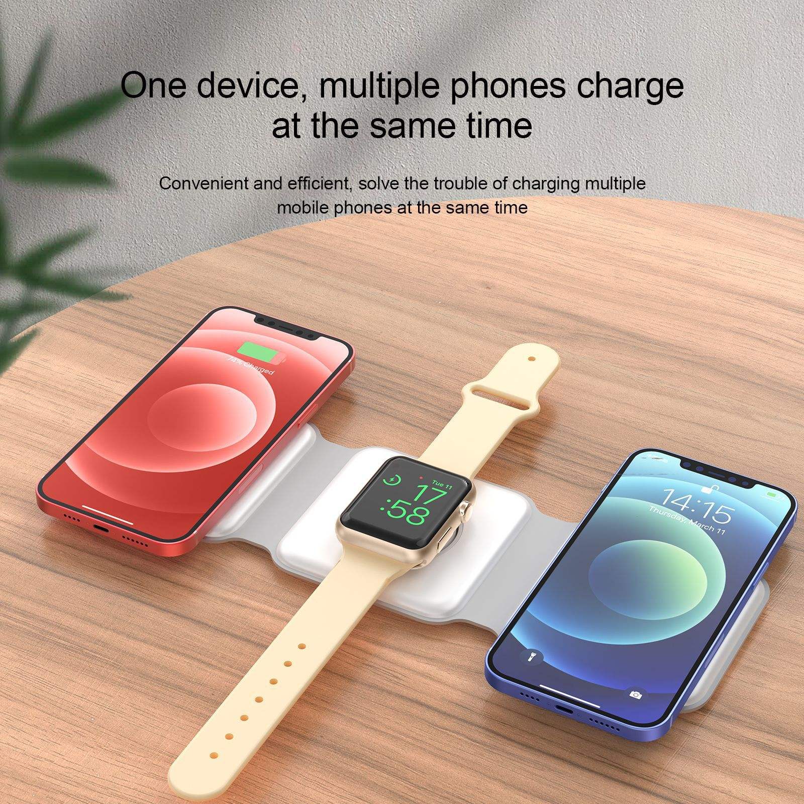 Magsafe15W Fast Charging Wireless Charging Three-In-One Folding Magnetic Wireless Charger For Apple Headset Watch